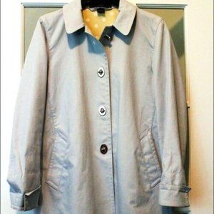 COACH WALKING CAR COAT LIGHT BLUE SILVER TURN LOCK